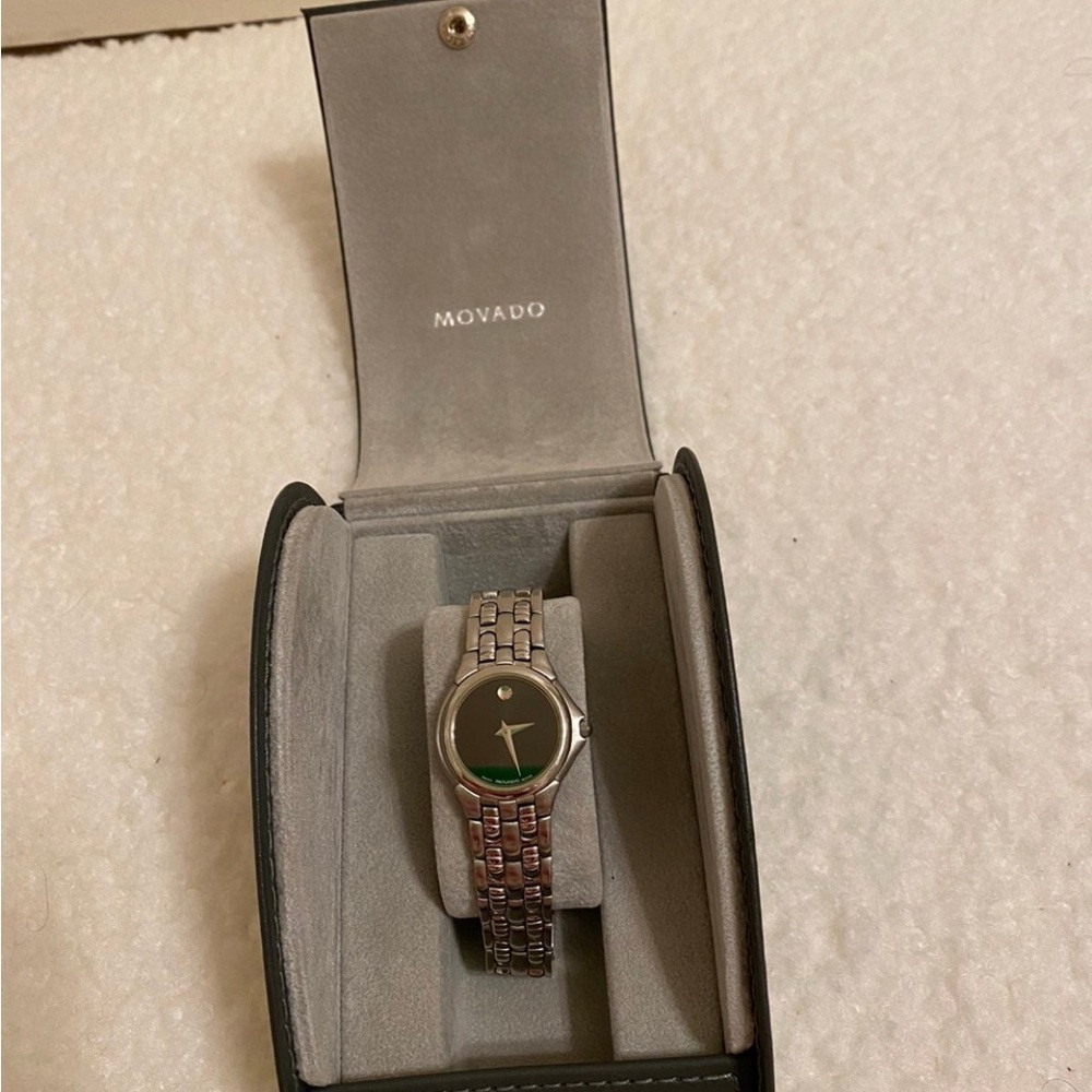 Movado Black and Silver Women’s Watch